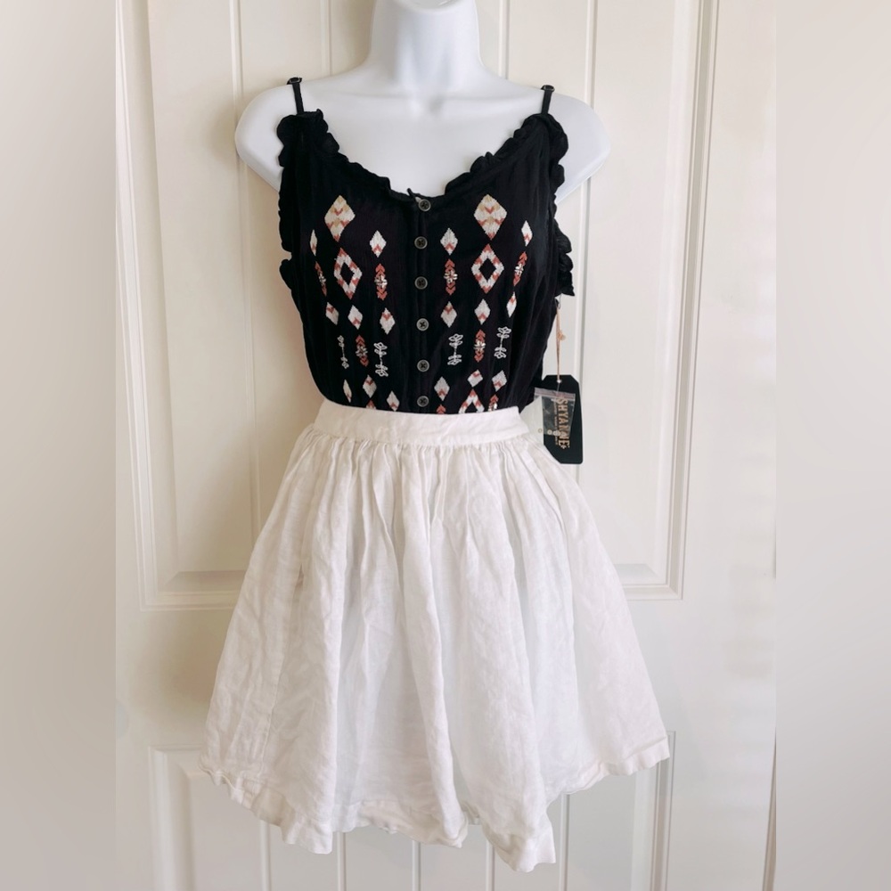 Shyanne Boho Sparkle Embroidery Flowy Summer Tank Sz Small - Picture 2 of 7